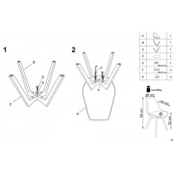 Фото1.Стул Halmar K246 Белый черный / Прозрачный
